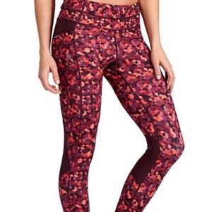 Athleta Red Triangle Be Free Leggings